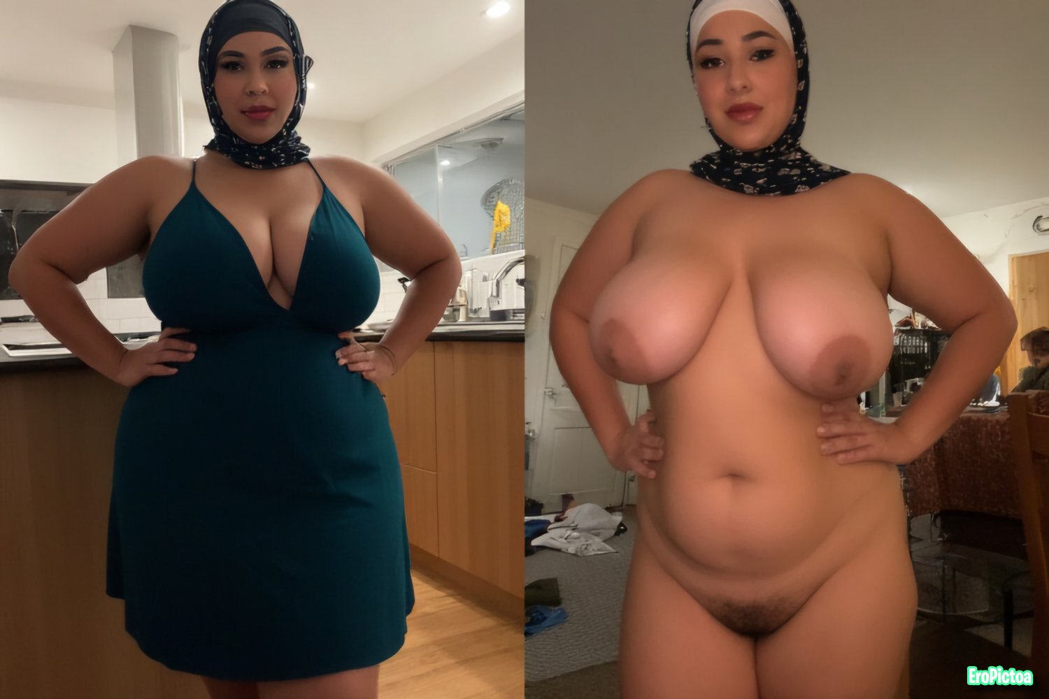 Ai Hijab Dressed/Undressed 2 photo featuring Big ass - Part 11