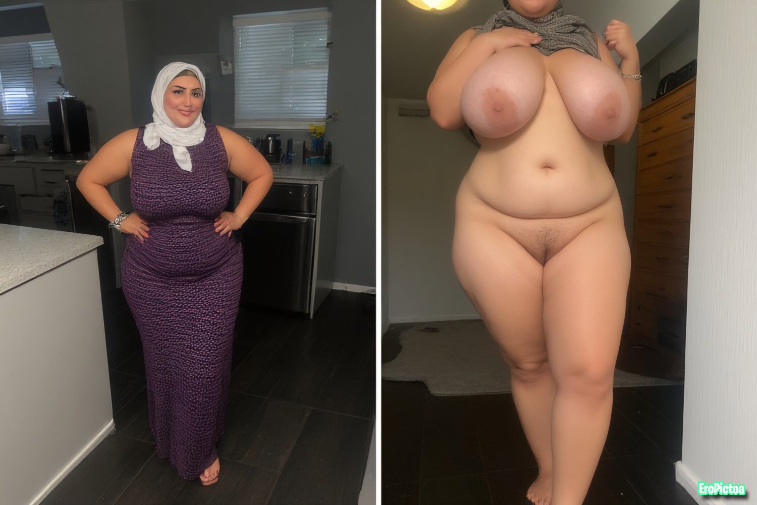 Ai Hijab Dressed/Undressed 2 photo featuring Sexy Hijab - Part 13
