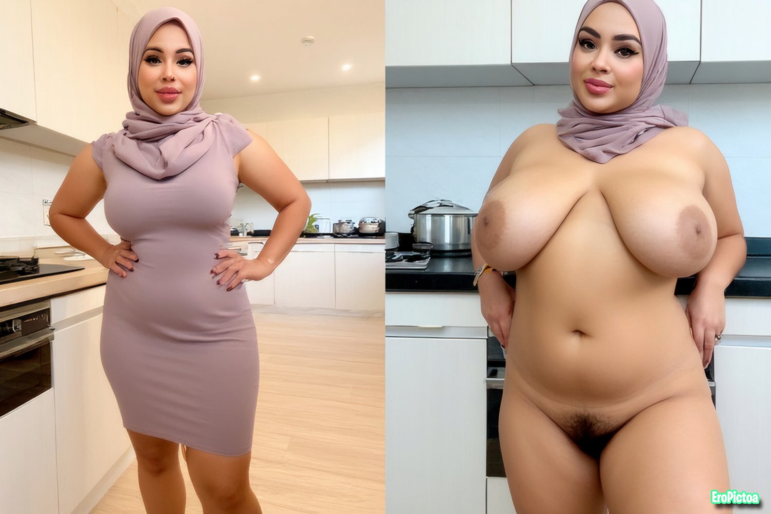 Ai Hijab Dressed/Undressed 2 photo featuring Sexy Hijab - Part 2