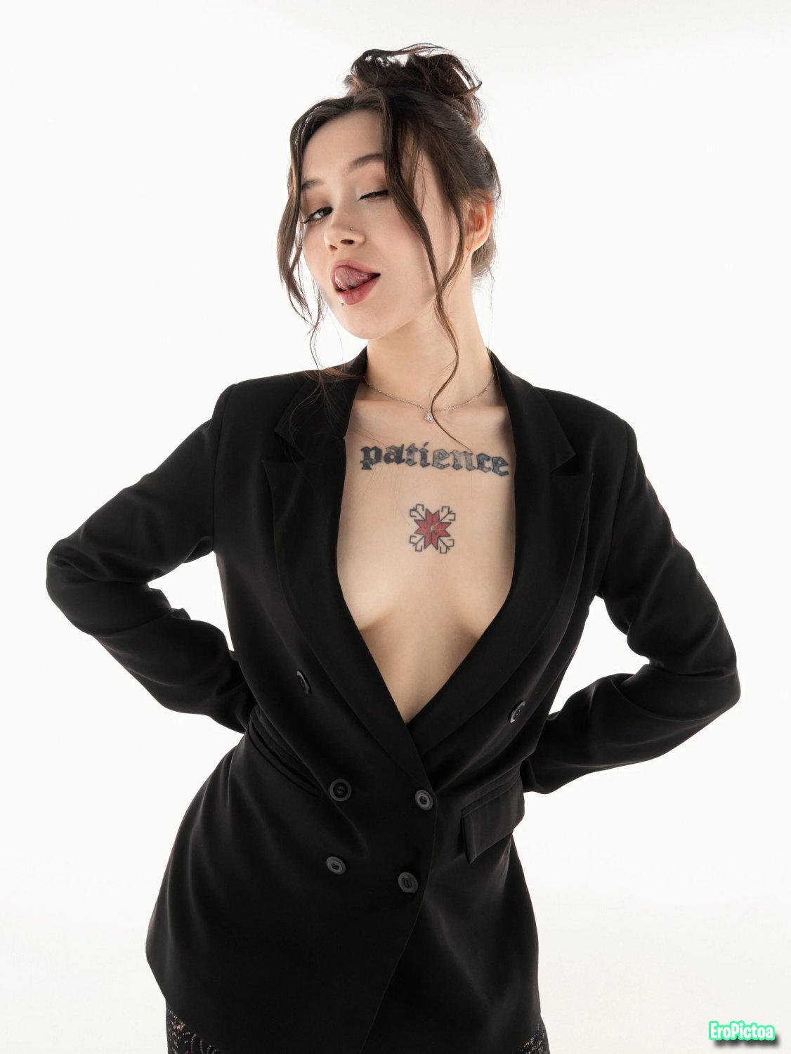 tattooed goddess begging for your cum tribute photo featuring tease