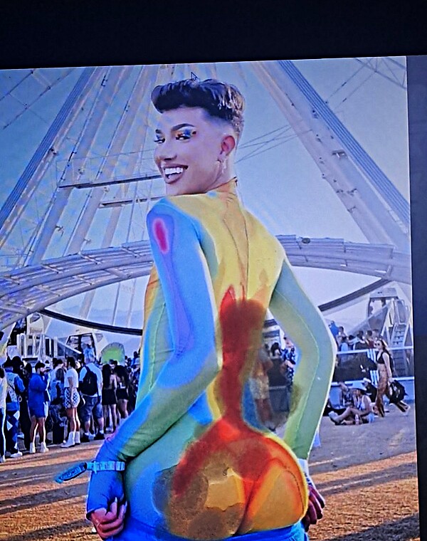 Thumbnail for My favorite cumtribute for james charles ' fat gay sissy ass💦😫 milked my teen cock sooo well