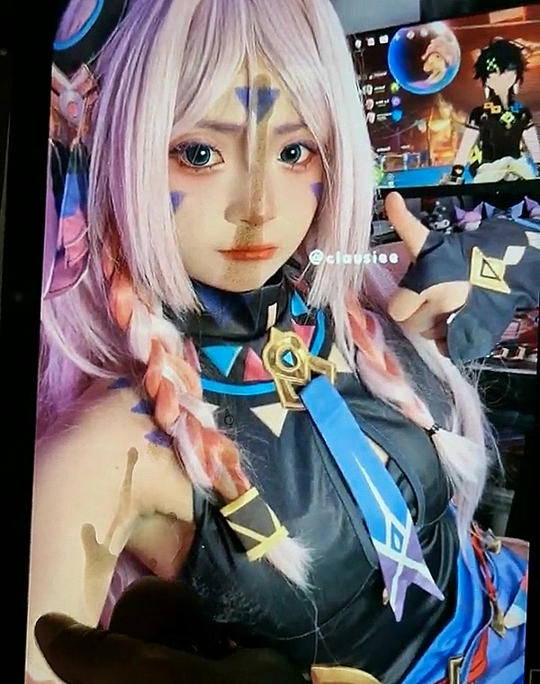 Thumbnail for Genshin cosplayer cumtrib