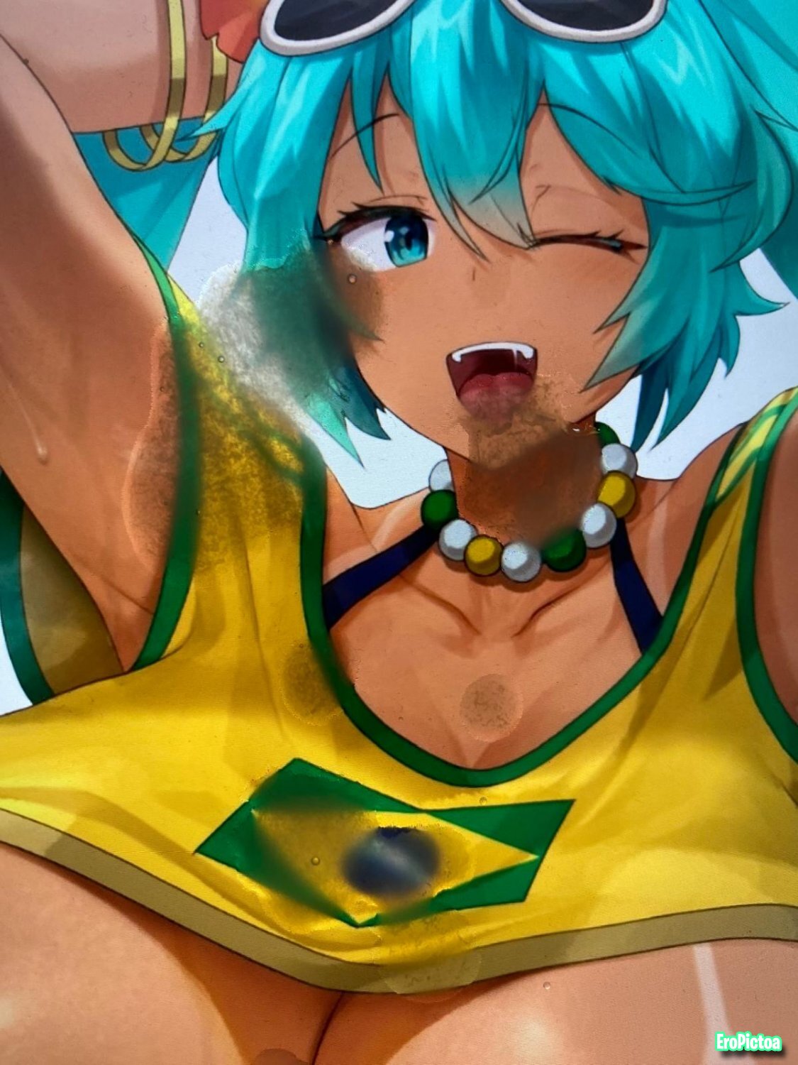 Brazilian Miku trib photo featuring cum tribute - Part 3