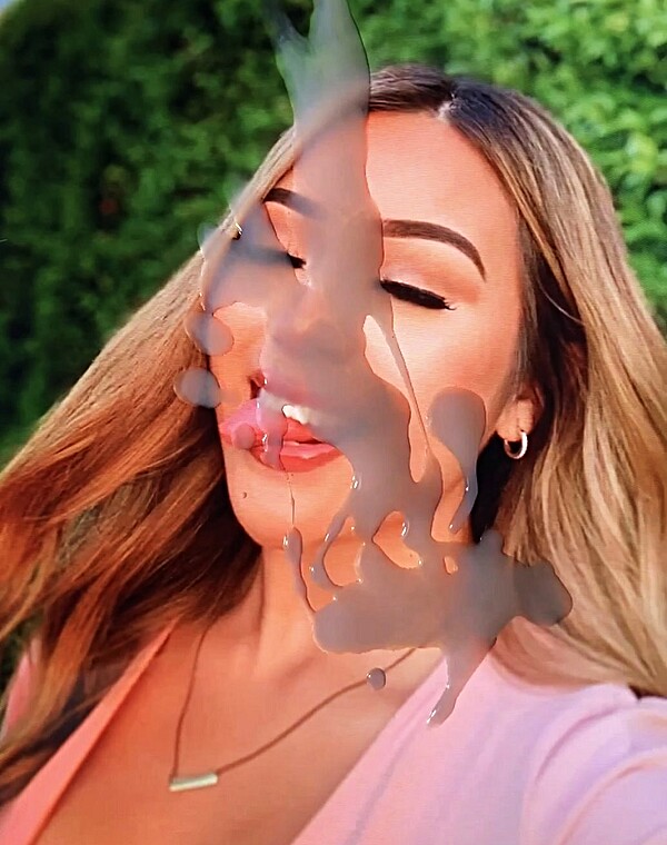 Thumbnail for IRL Latina teen gets a thick cum facial cum tribute