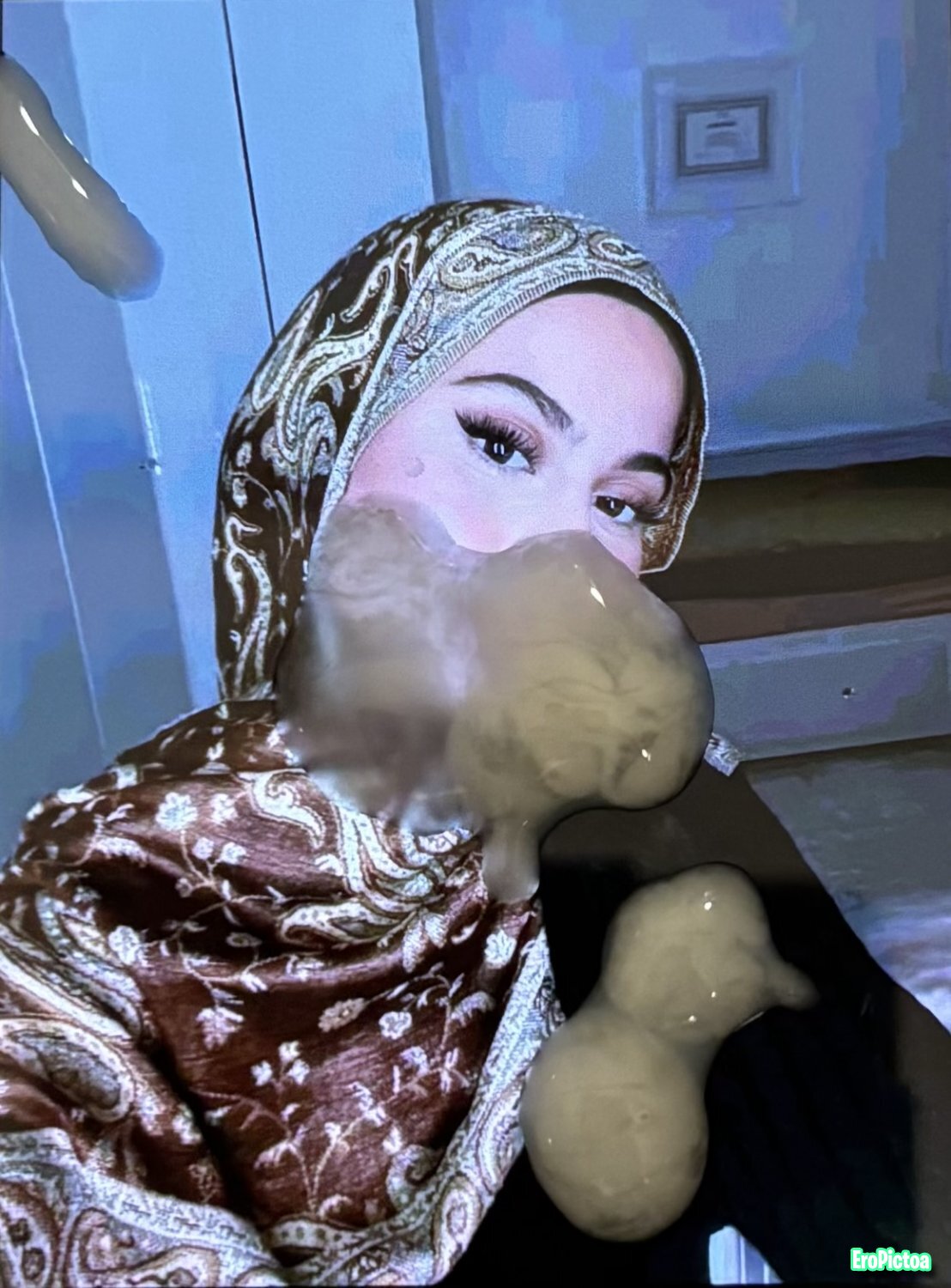 Hijabi girl cum tribute (request) photo featuring hot - Part 3