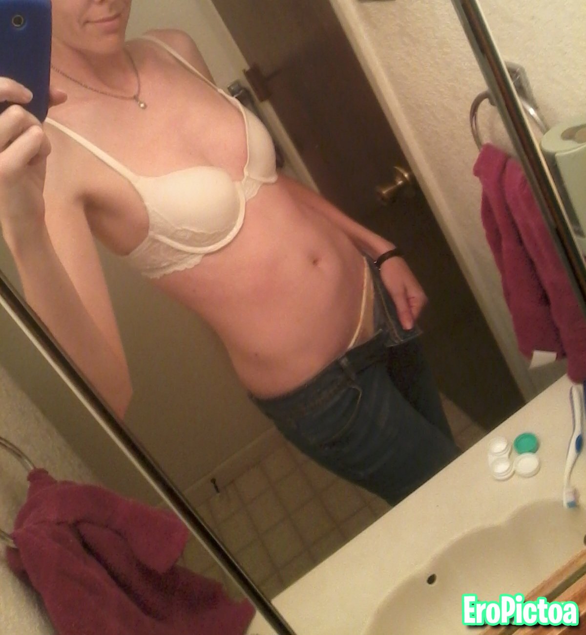 Blonde with small boobs 3 photo featuring Tight body