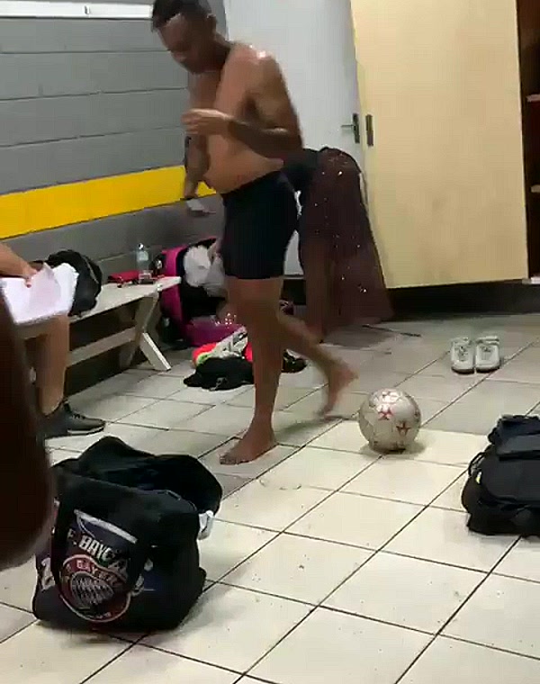Thumbnail for Woman changes in men's locker room / Brazil