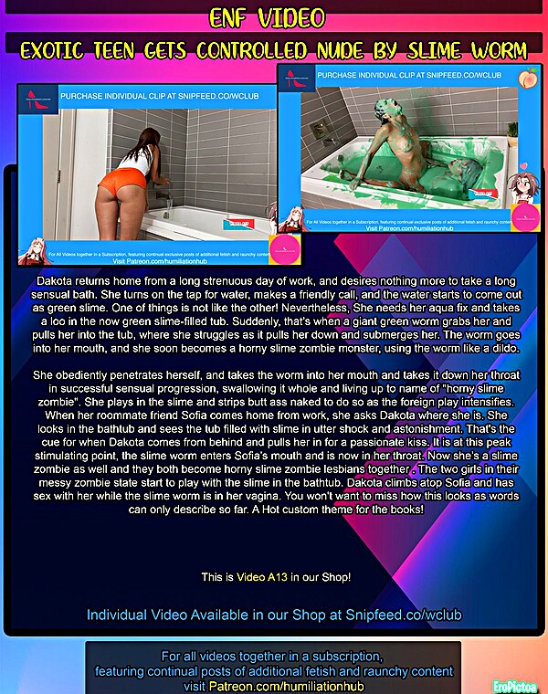 Thumbnail for EXOTIC GINGER REDHEAD HOOTERS TEEN GETS CONTROLLED NUDE BY SLIME WORM HUMILIATION AHEGAO HENTAI ASS