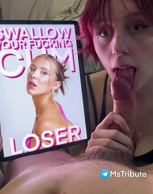 Thumbnail for Sucking Cock to Millie Bobby Brown Big boobs | Leaked Blowjob Tribute JOI Cum Tribute Hot celeb