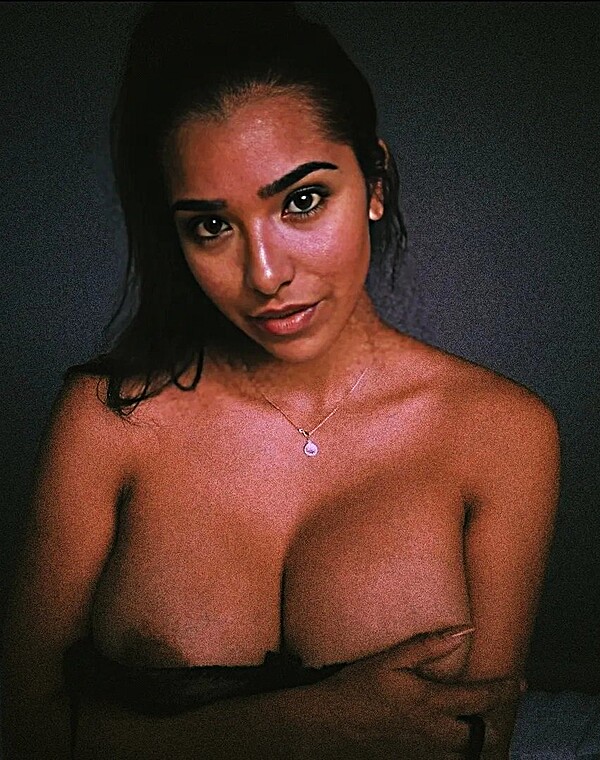 Thumbnail for Sexy youtuber ASMR Glow nude slowly revealing her titties