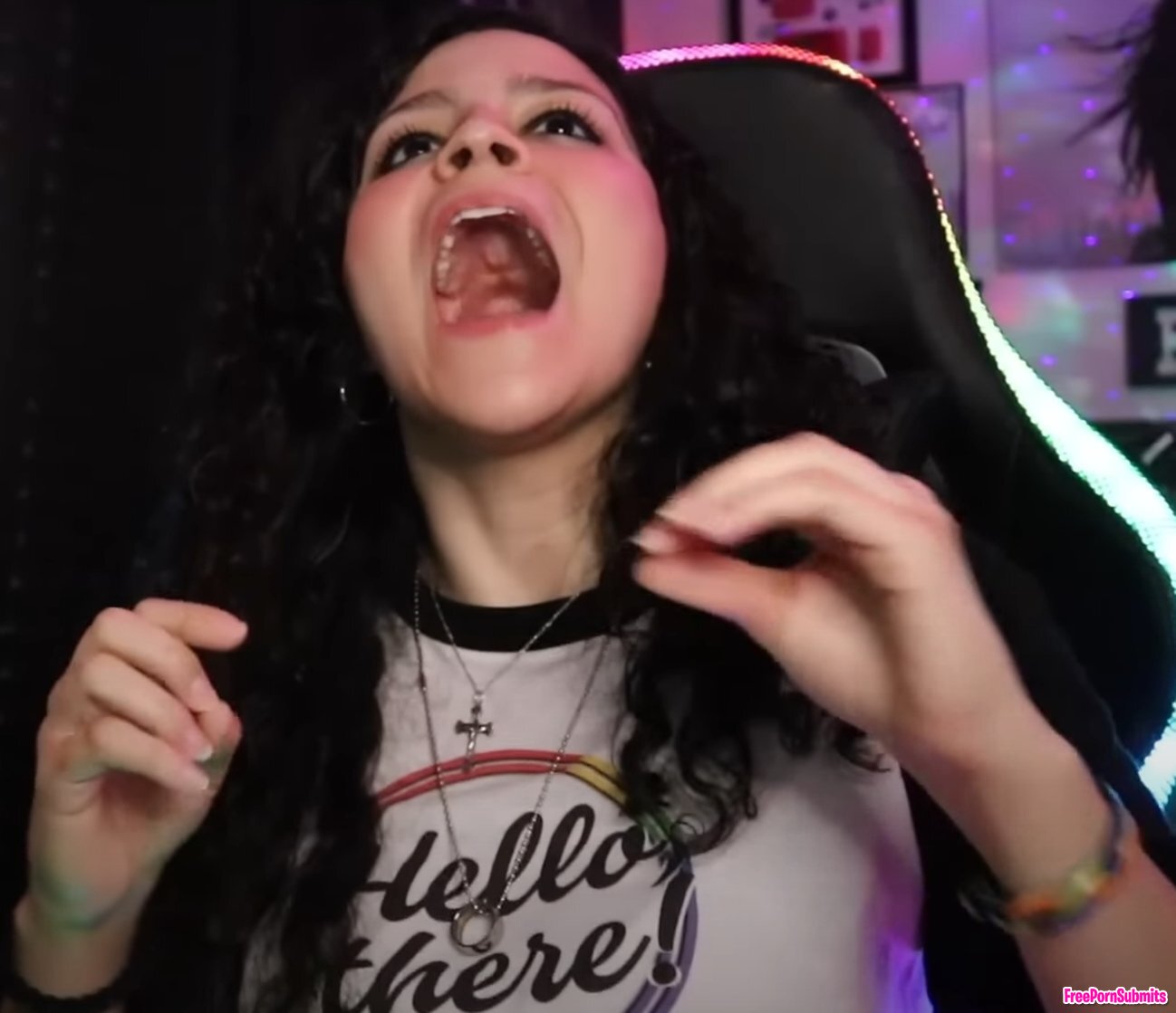 YouTube reaction girl's mouth open photo featuring Throat - Part 21
