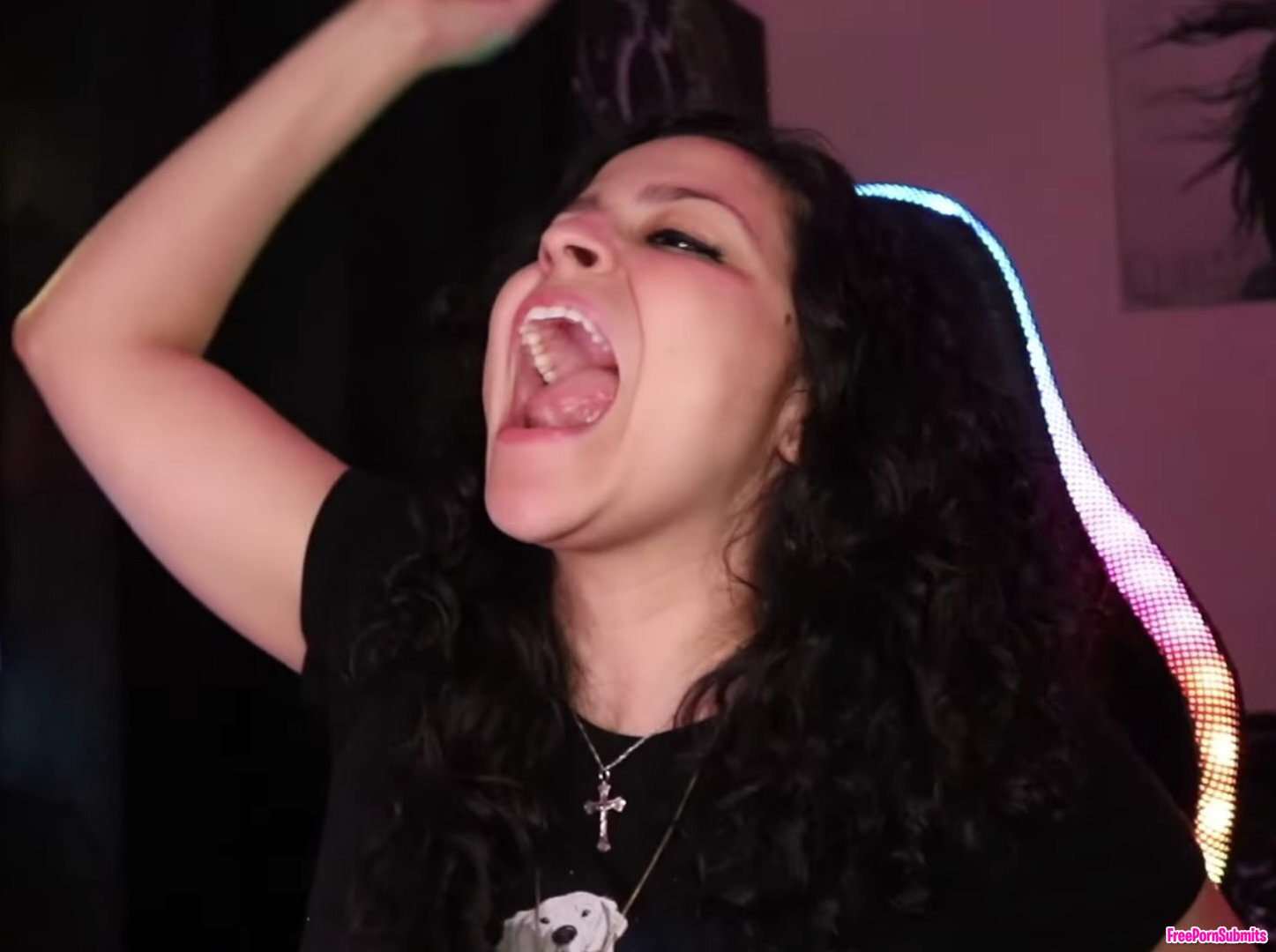 YouTube reaction girl's mouth open photo featuring Curly Hair - Part 56