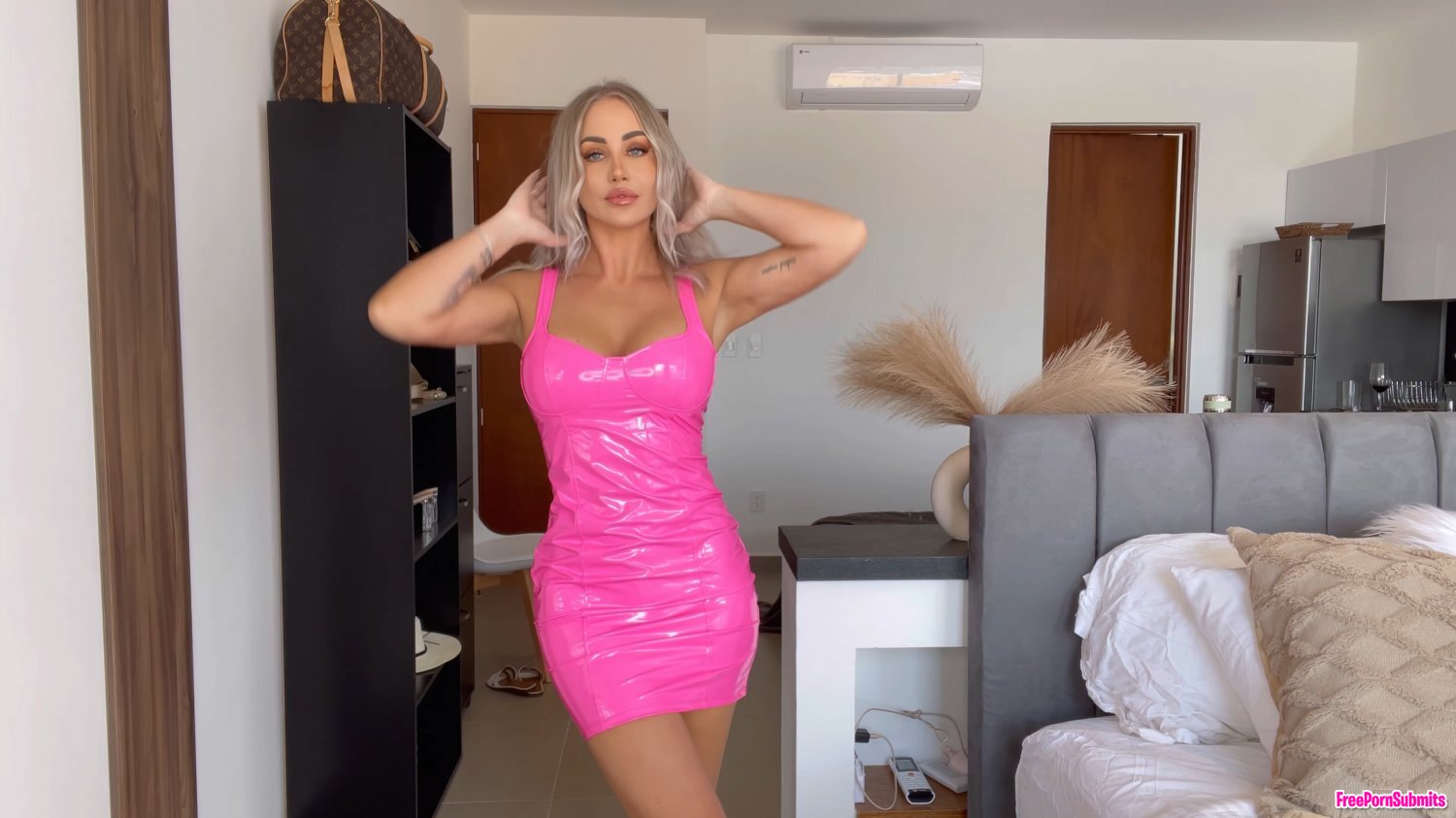 Youtuber in pink vinyl dress photo featuring sexy - Part 43