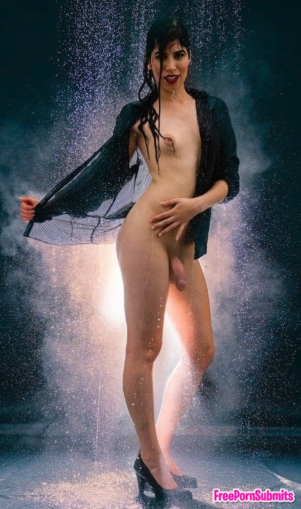 Slutty youtuber Zyliara ASMR nude dick out in the rain photo featuring Selena Cenk