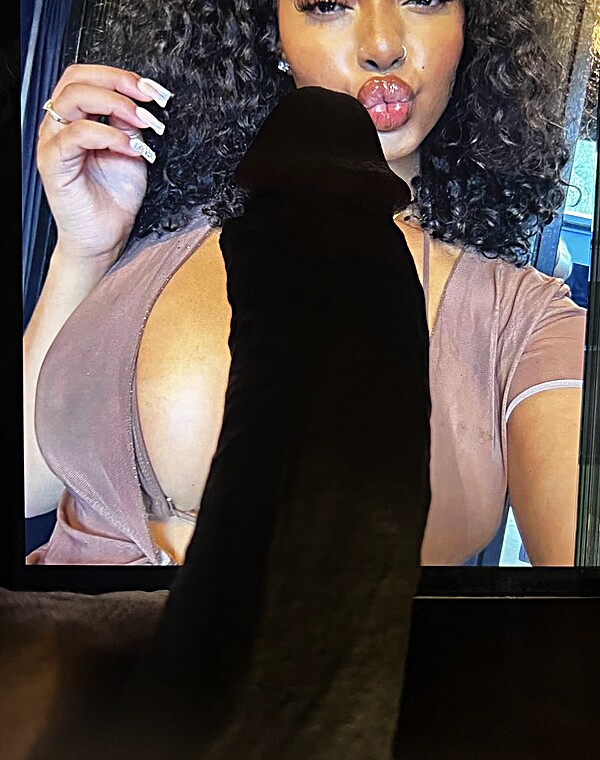 Thumbnail for Sexy Thick Busty Black Ebony Queen with DSL’s: BBC Cumtribute