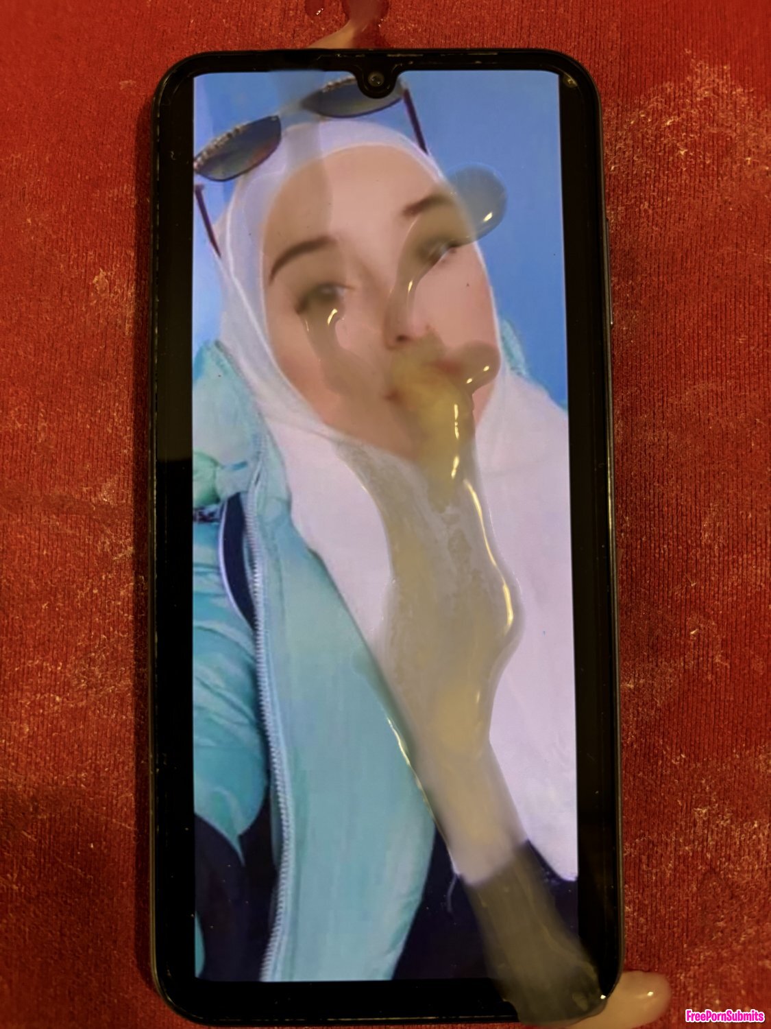 Hijabi girl face cum tribute (request) photo featuring cumtribute - Part 4