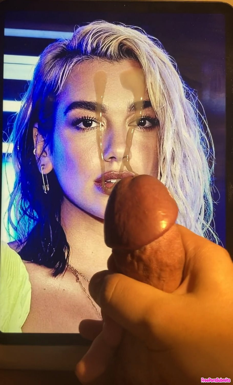 Dua Lipa CumTribute Cumshot Tribute photo featuring Facial - Part 5