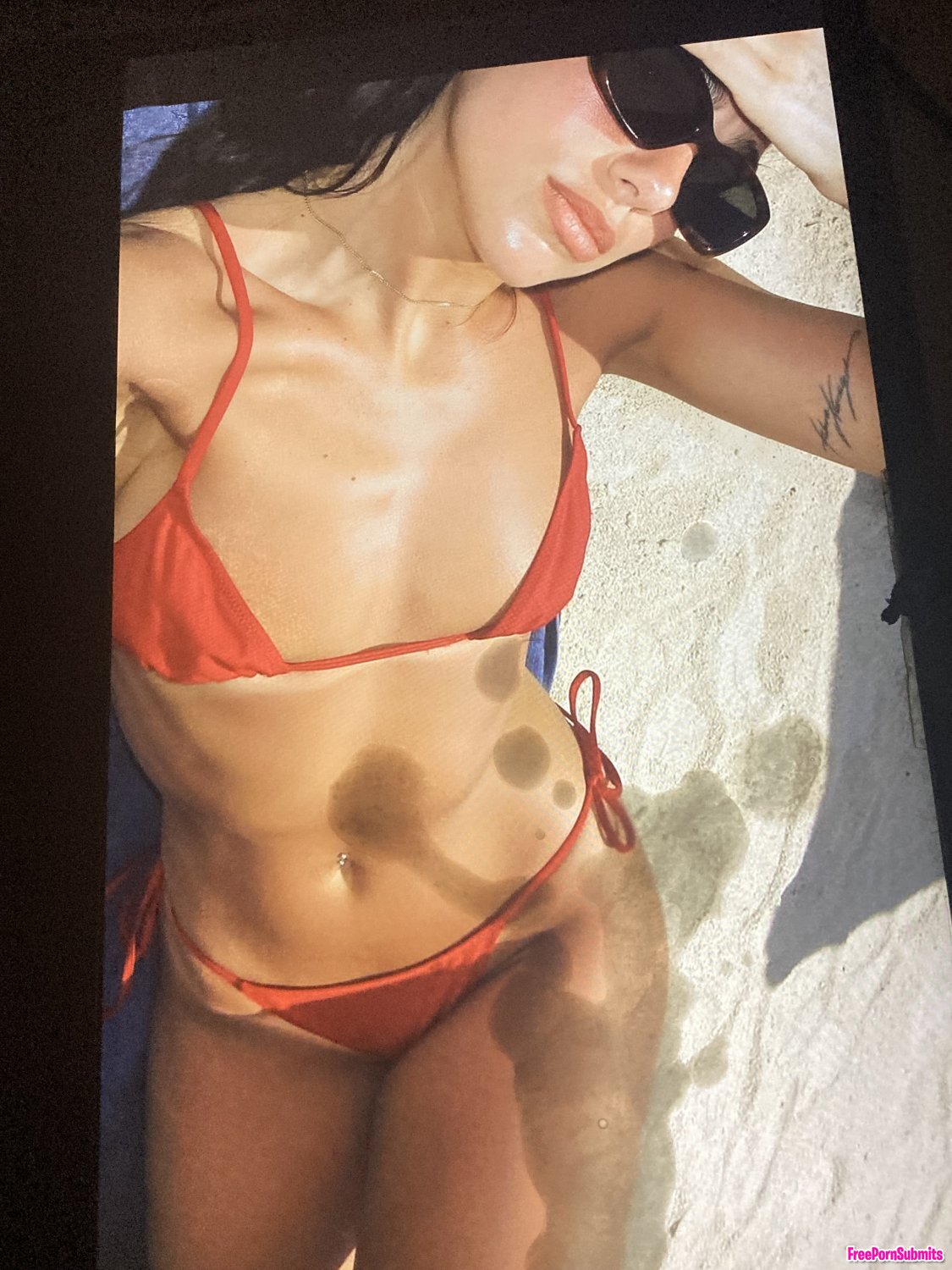 Dua Lipa cumtribute (Double) photo featuring cum
