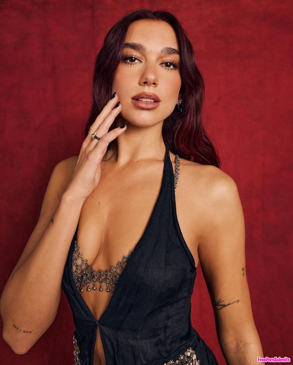 Dua Lipa cum tribute photo featuring cumtribute