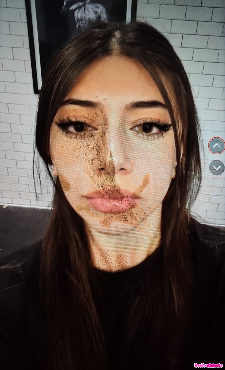 tiktok autoscroll till I cum on her face photo featuring cum tribute