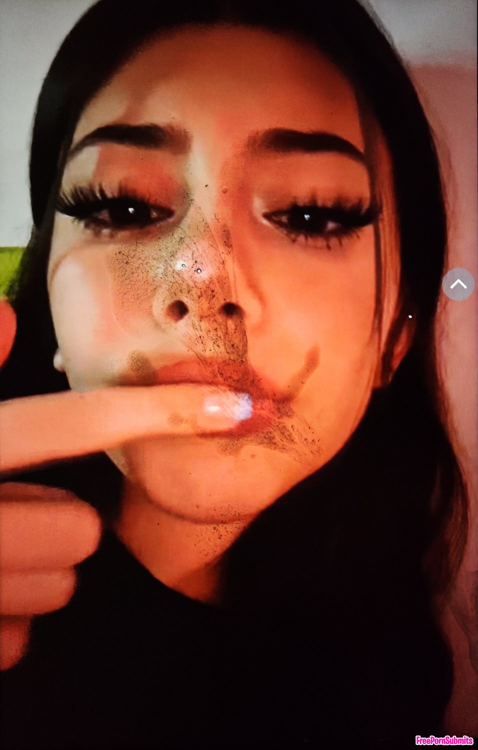tiktok autoscroll till I cum on her face photo featuring facial