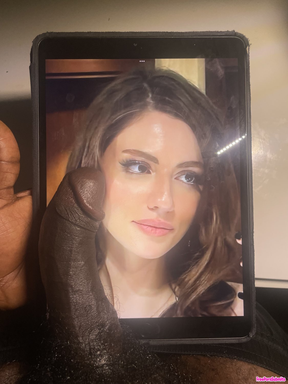 Sexy Female Brunette BBC Tribute photo featuring blackcock