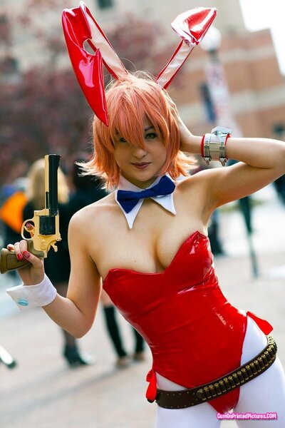 Thumbnail for Haruko Haruhara Cosplayer Mostflogged Cum Tribute