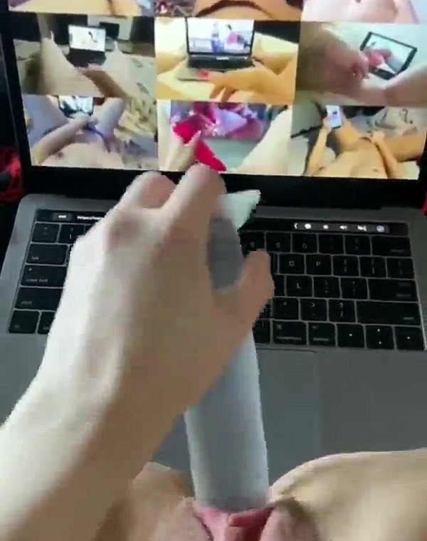 Thumbnail for Masturbating to other girls watching porn | Goonette inception tight pussy cum tribute