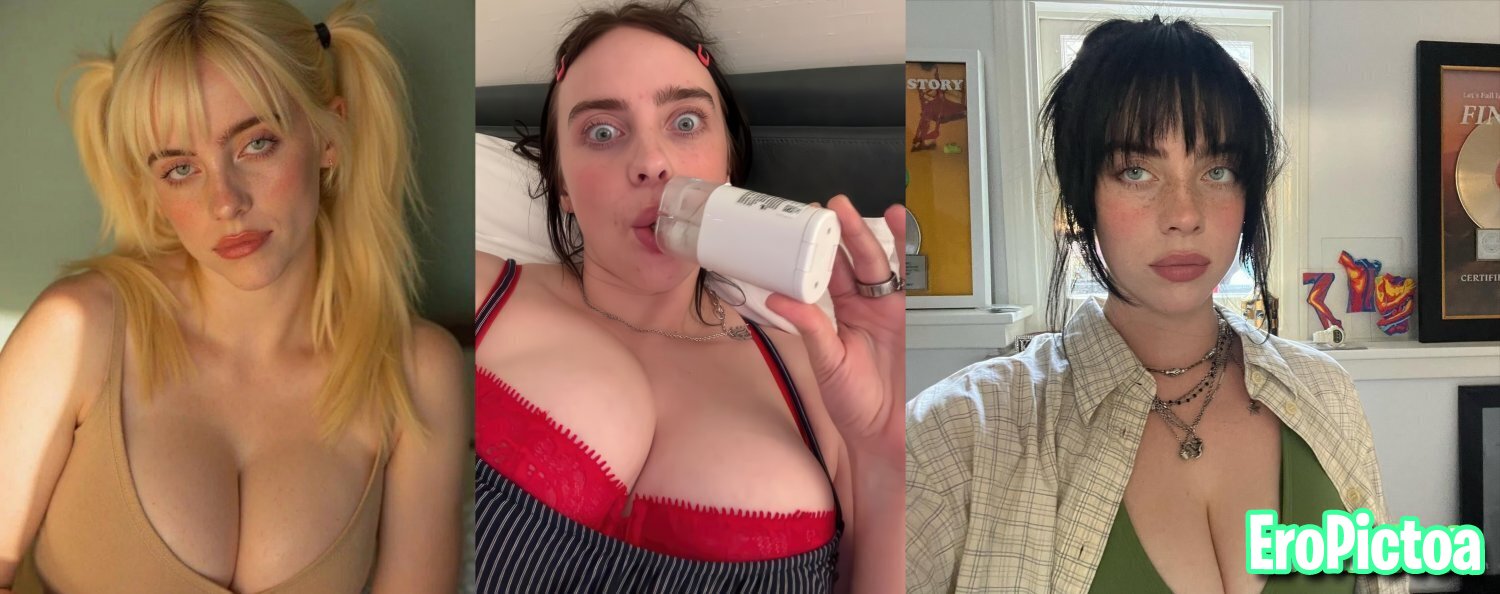 Billie Eilish Cum Tribute - SplitScreen photo featuring CumTribute