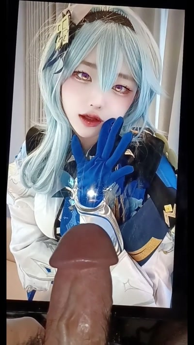 Thumbnail for qwer hina genshin eula cosplay cum tribute