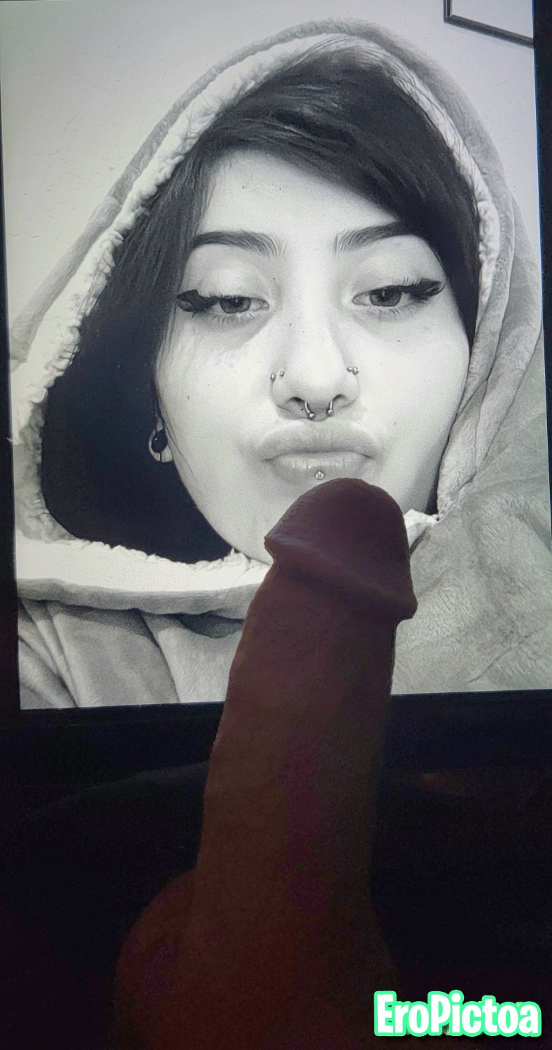 Tribute for goth Latina slut photo featuring Cum tribute - Part 4