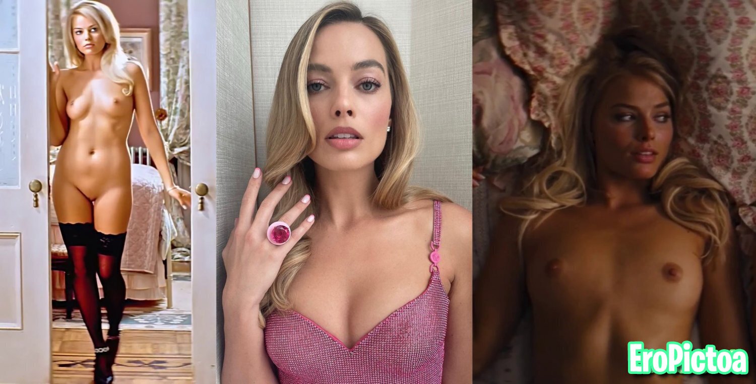 Margot Robbie Cum Tribute - Split Screen photo featuring cumtrib