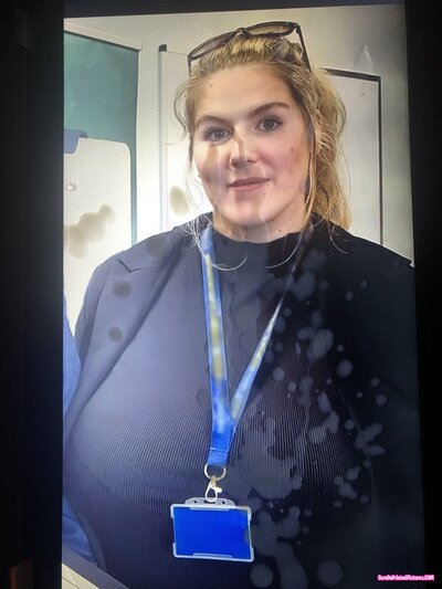 Thumbnail for Cumtribute for blonde’s massive tits and pretty face