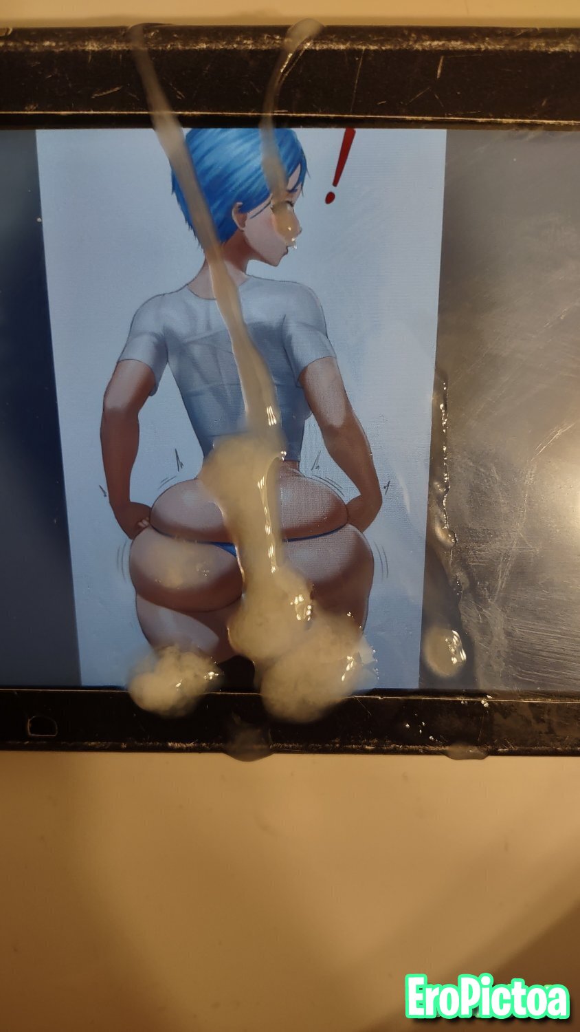 💙 horny gooning cum tribute to busty waifu bulmas fat thick ass 💙 (SOP) photo featuring waifu