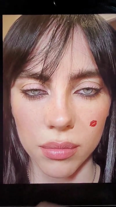Thumbnail for Billie Eilish huge cum facial tribute. Celebrity cum face