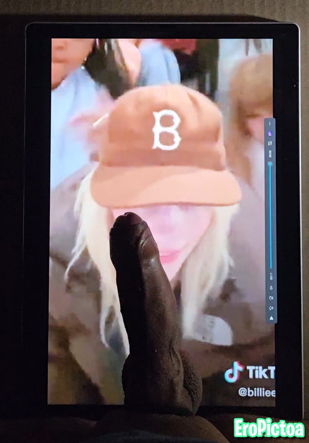 Billie Eilish Cock Slapping Tribute photo featuring Cock tribute