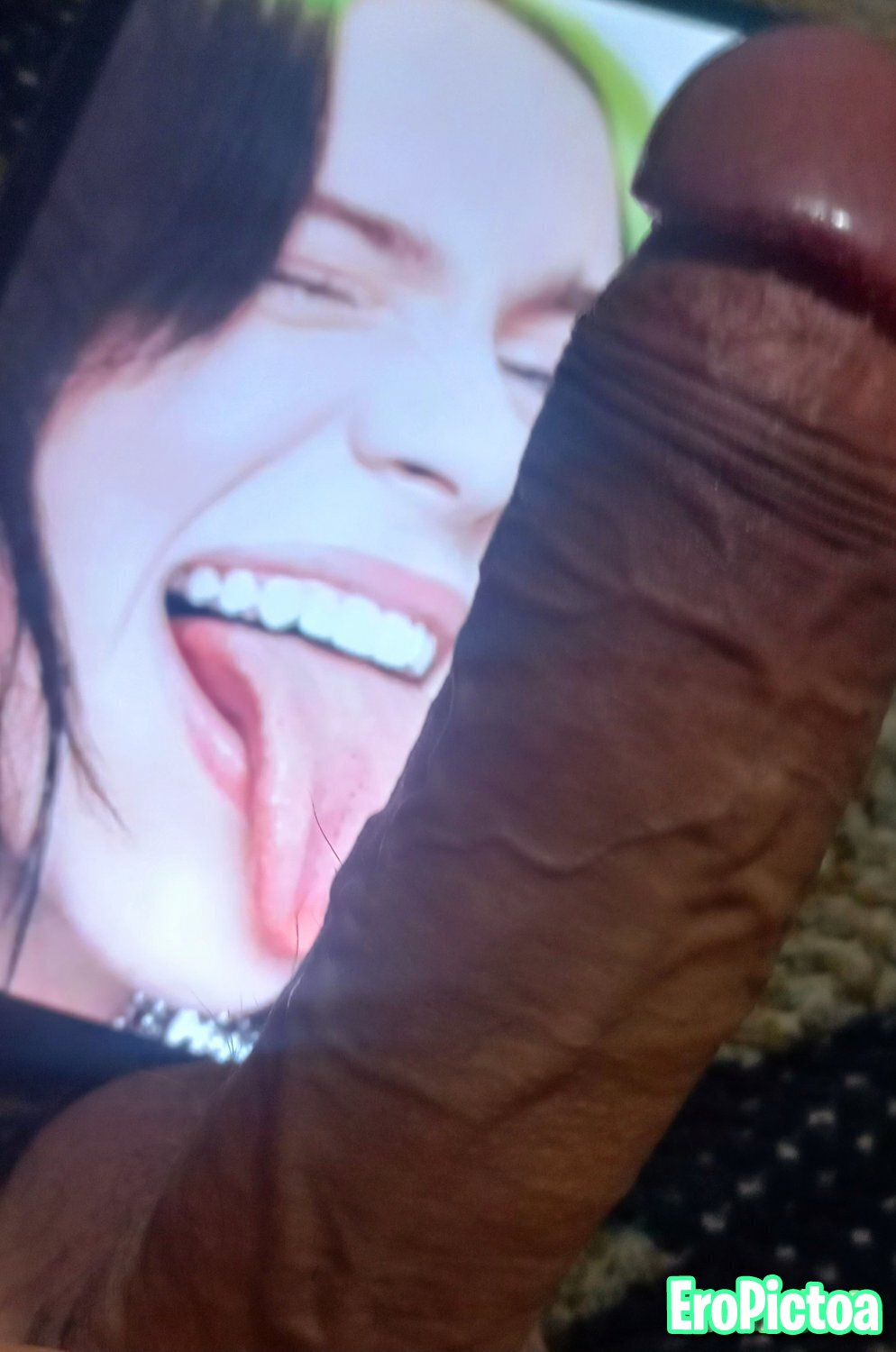 Billie Eilish tributo cum photo featuring Billie Eilish - Part 5