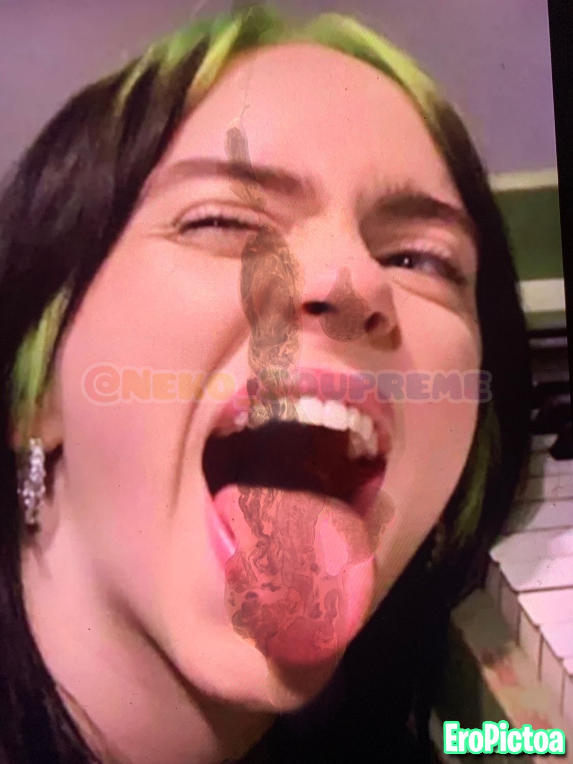 Cum Tribute #6 - Billie Eilish 💚 (Request) photo featuring cum