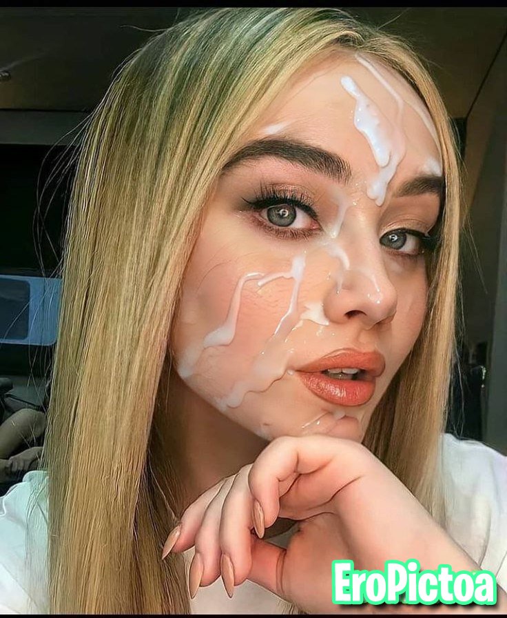 Sabrina Carpenter facial cumshot!! photo featuring Tiktoker - Part 6