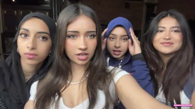 Thumbnail for Hot Arab tiktoker aaisha2006 Ai gives you handjob with friends : check bio for websites