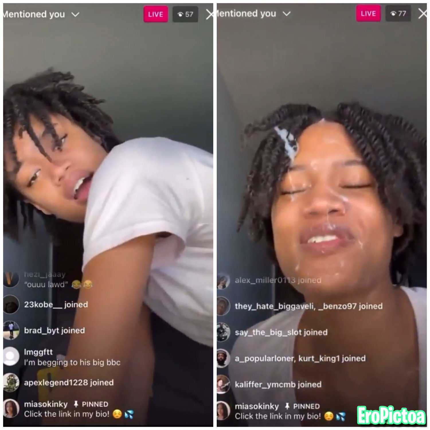 Facial on IG live photo featuring Ebony