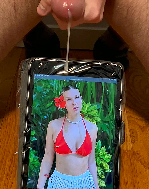 Thumbnail for Millie Bobby Brown Cum tribute #30. super cumshot #8