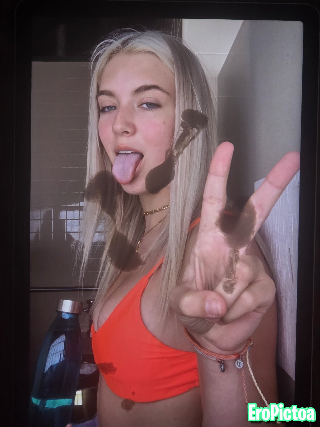 Pretty Blonde Slut Cumtribute photo featuring Slut - Part 2
