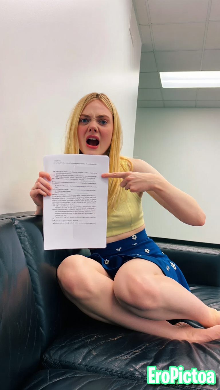 Elle Fanning - Casting Couch - AI generated photo featuring Ai generated - Part 2