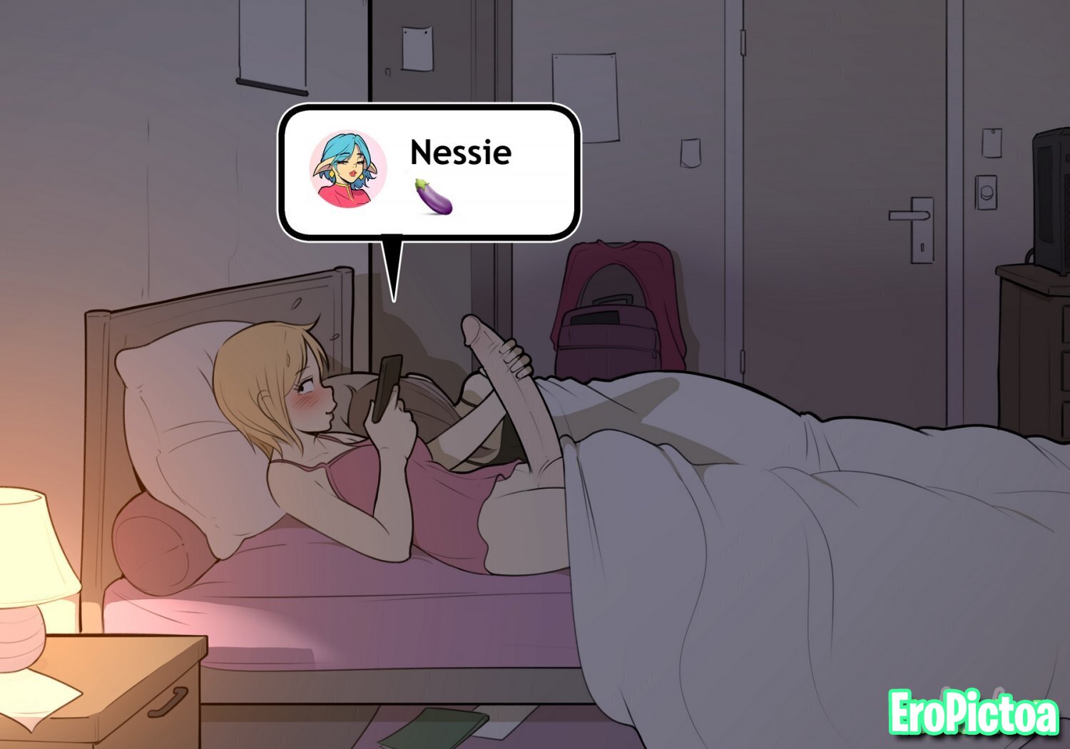 Nessie Sexting Alice At Night - Lewdua photo featuring Nessie