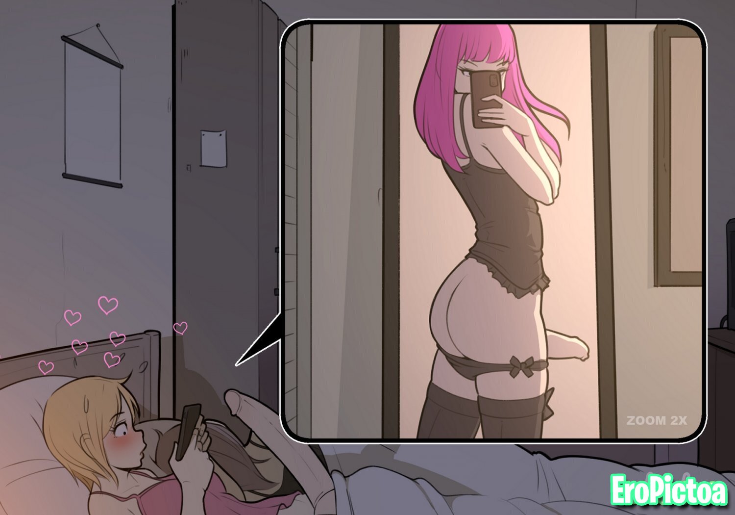 Nessie Sexting Alice At Night - Lewdua photo featuring Solo