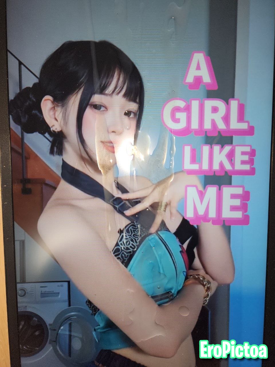 Korean - NEO Cumtribute photo featuring cumshot