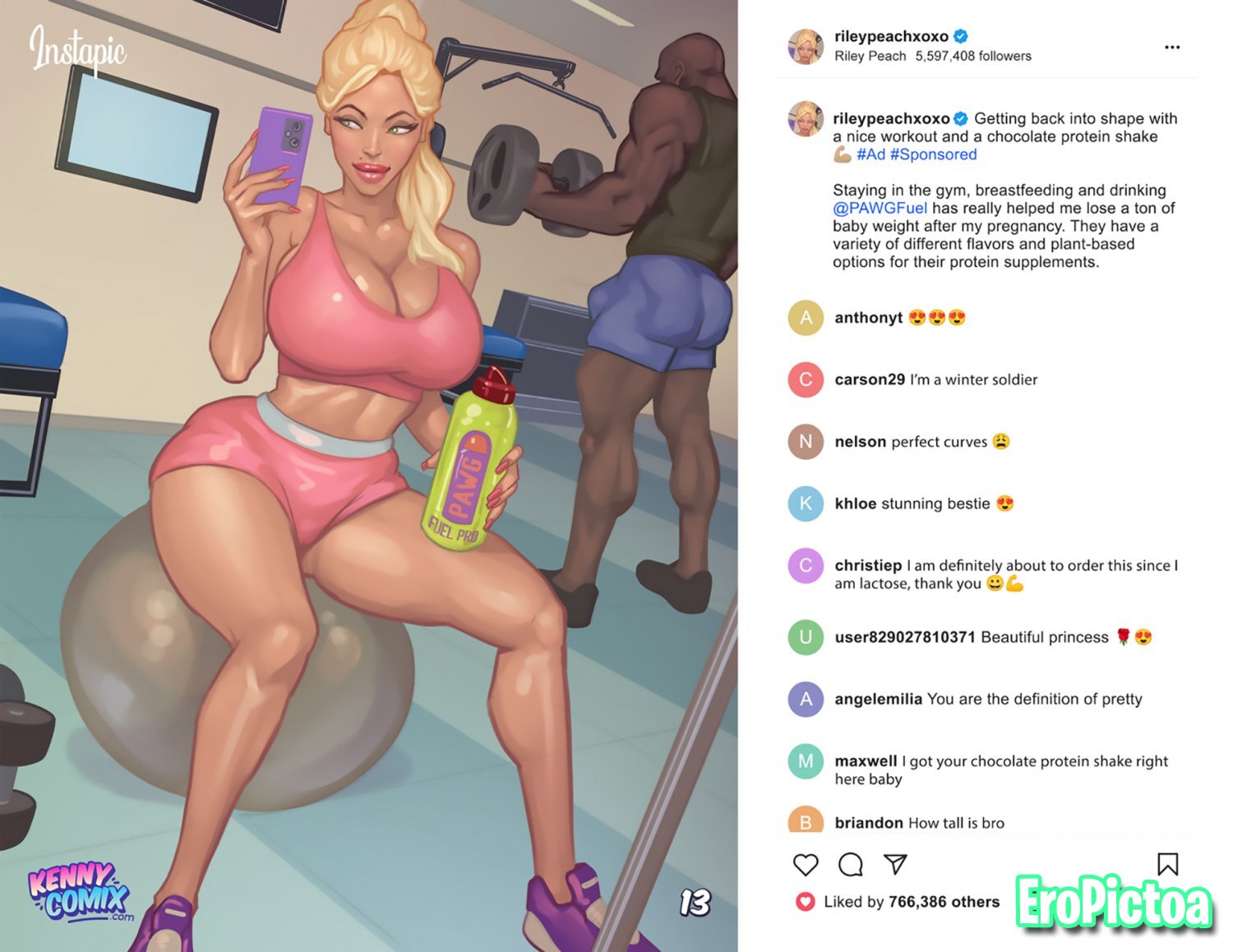[comic] thirst trap photo featuring bimbo - Part 33