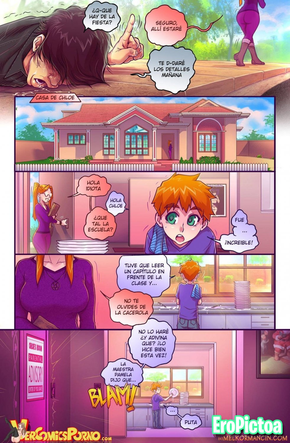 [comic] chloe (english - español) photo featuring hugebutt
