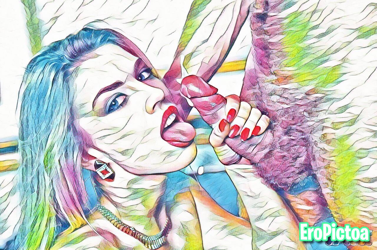 ComicBook Psychedelic Porn Art 03 photo featuring Cum on face